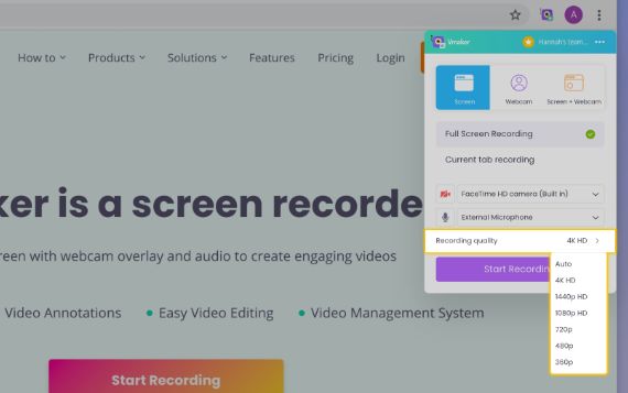 Set the resolution of your video for better clarity