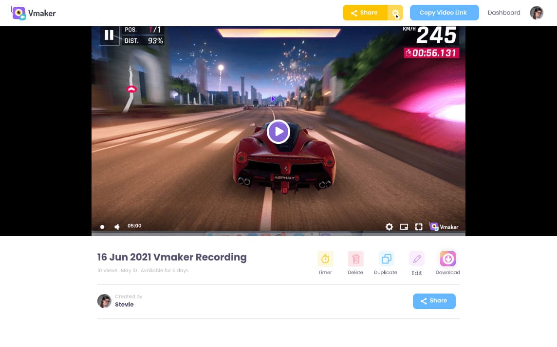 Download and share your game capture