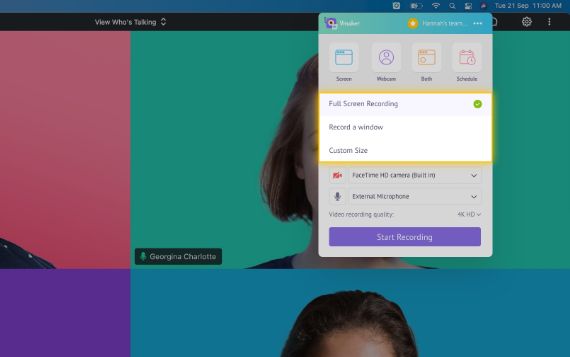 Select the screen mode