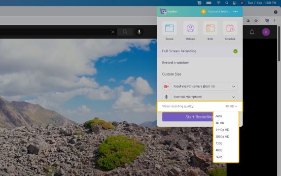 Set the resolution of your video for better clarity