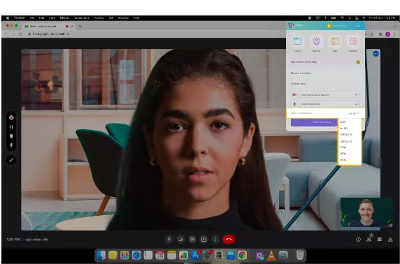 Set your recording resolution