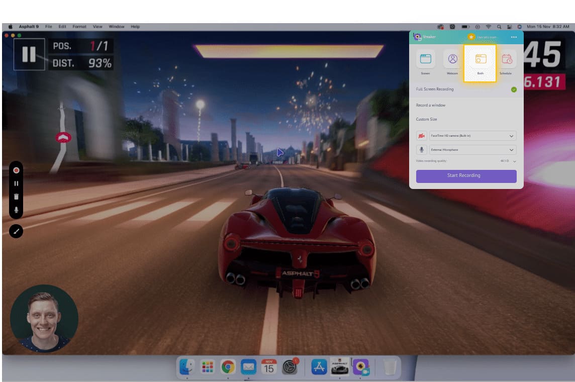 Start Vmaker application on your system