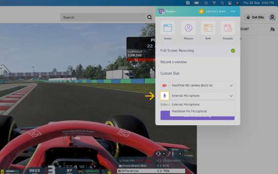 Turn on/off your microphone