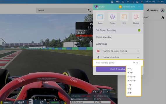Set the resolution of your video for better clarity