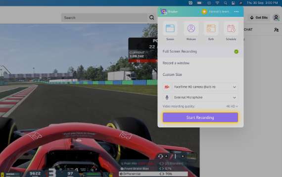 Click on Start Recording