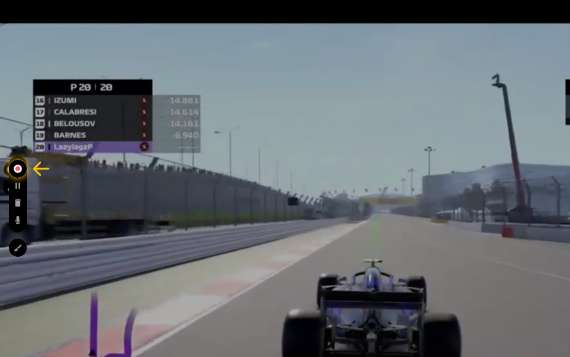 To stop recording, click on the red icon or the dock button