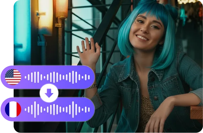 Dublagem de vídeo com IA