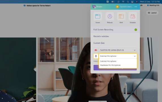 Select the audio input source of your choice