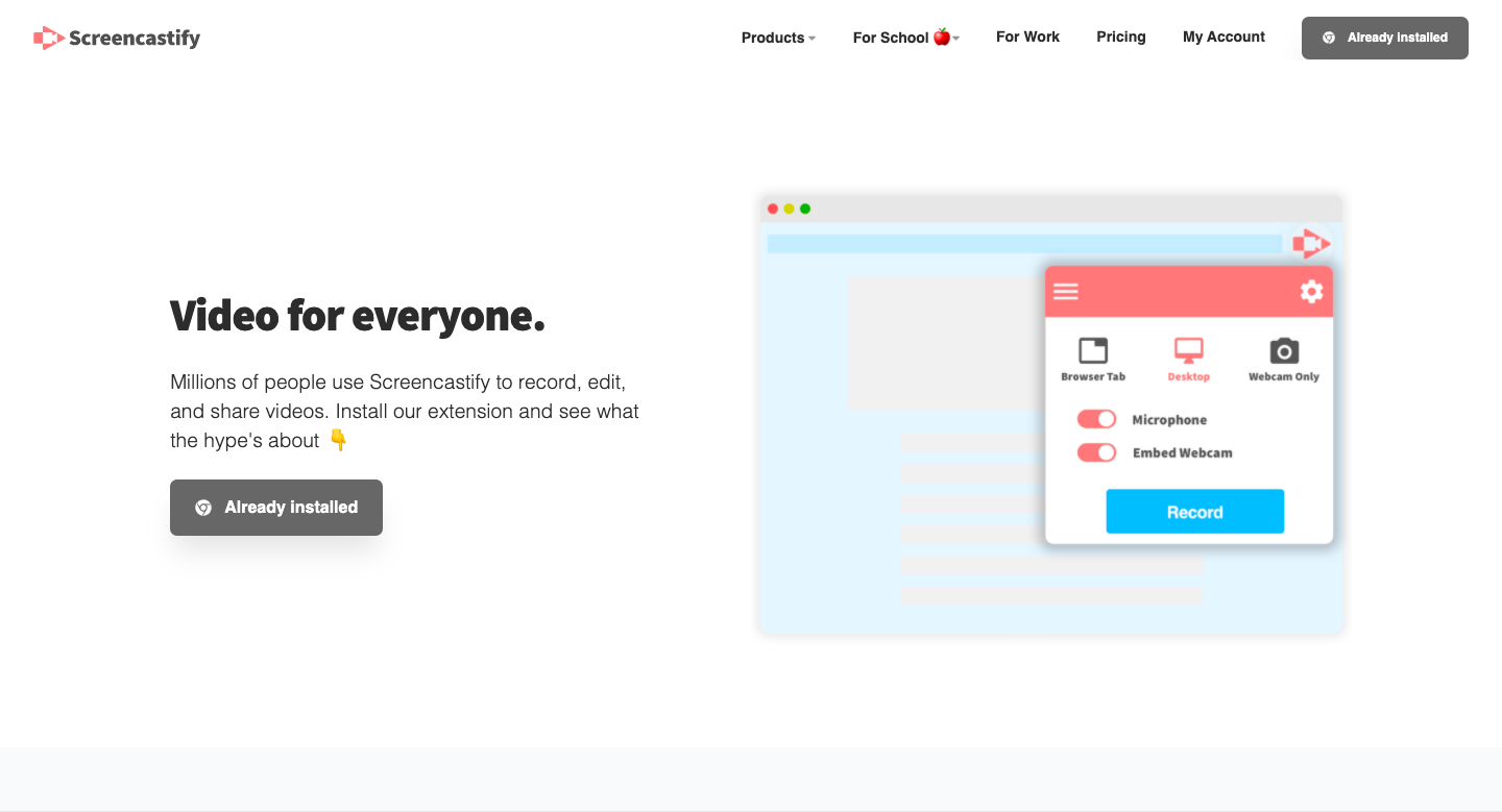 Screencastify screencast software