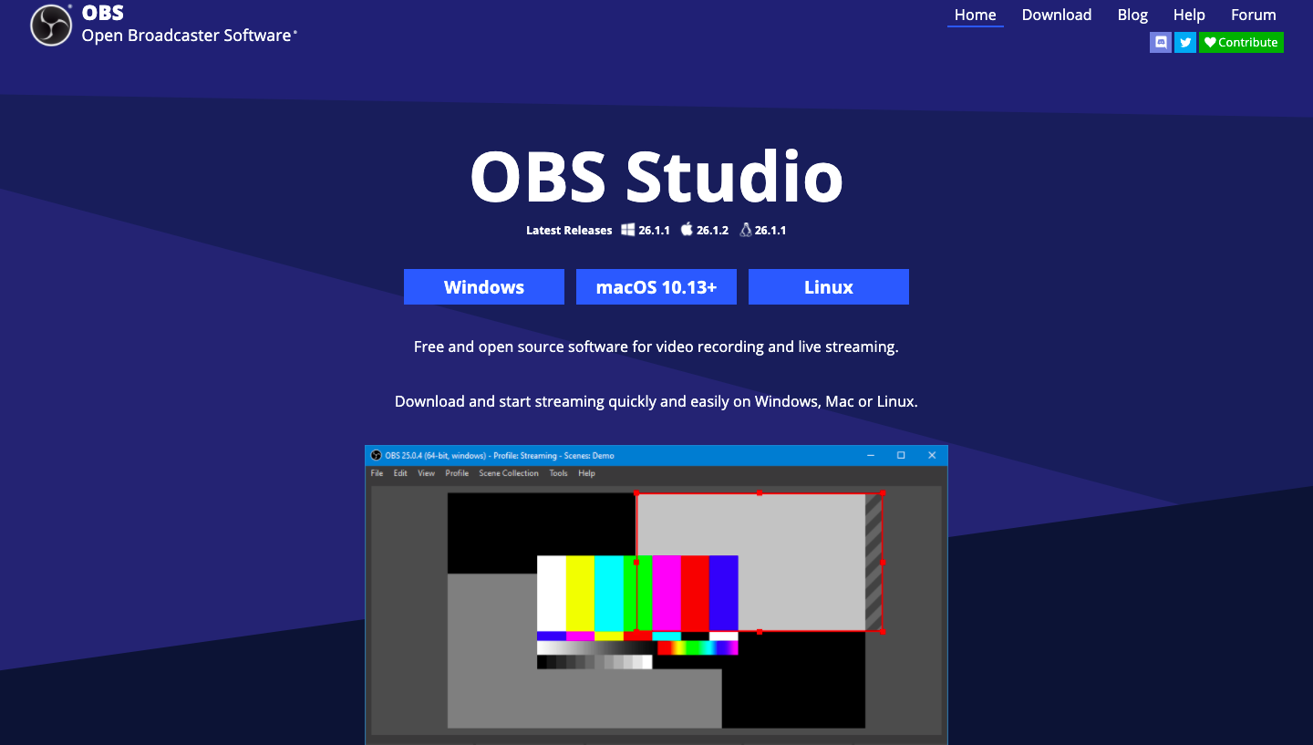 OBS Studio watermark free screen recorders