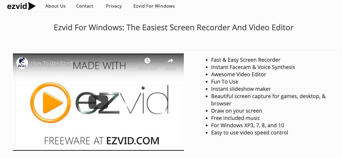 Ezvid YouTube Screen Recorder 