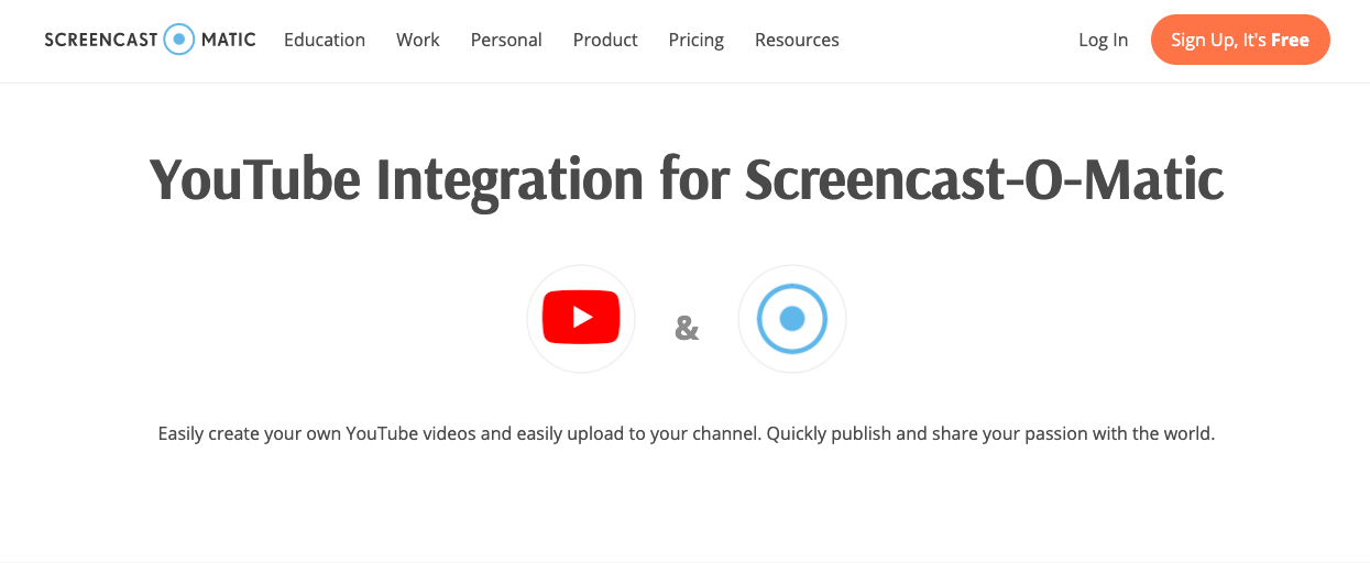 Screencastomatic YouTube Screen Recorder 