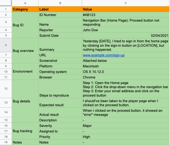 Reporte - Bugs e Erros