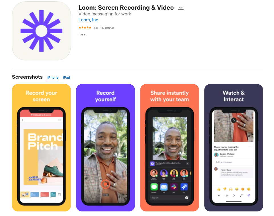 Loom screen recorder for iphone 