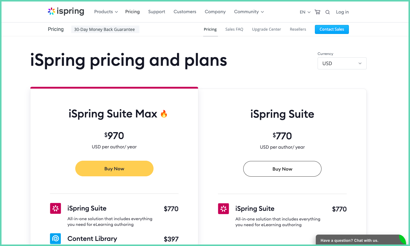 Ispring video tutorial software pricing