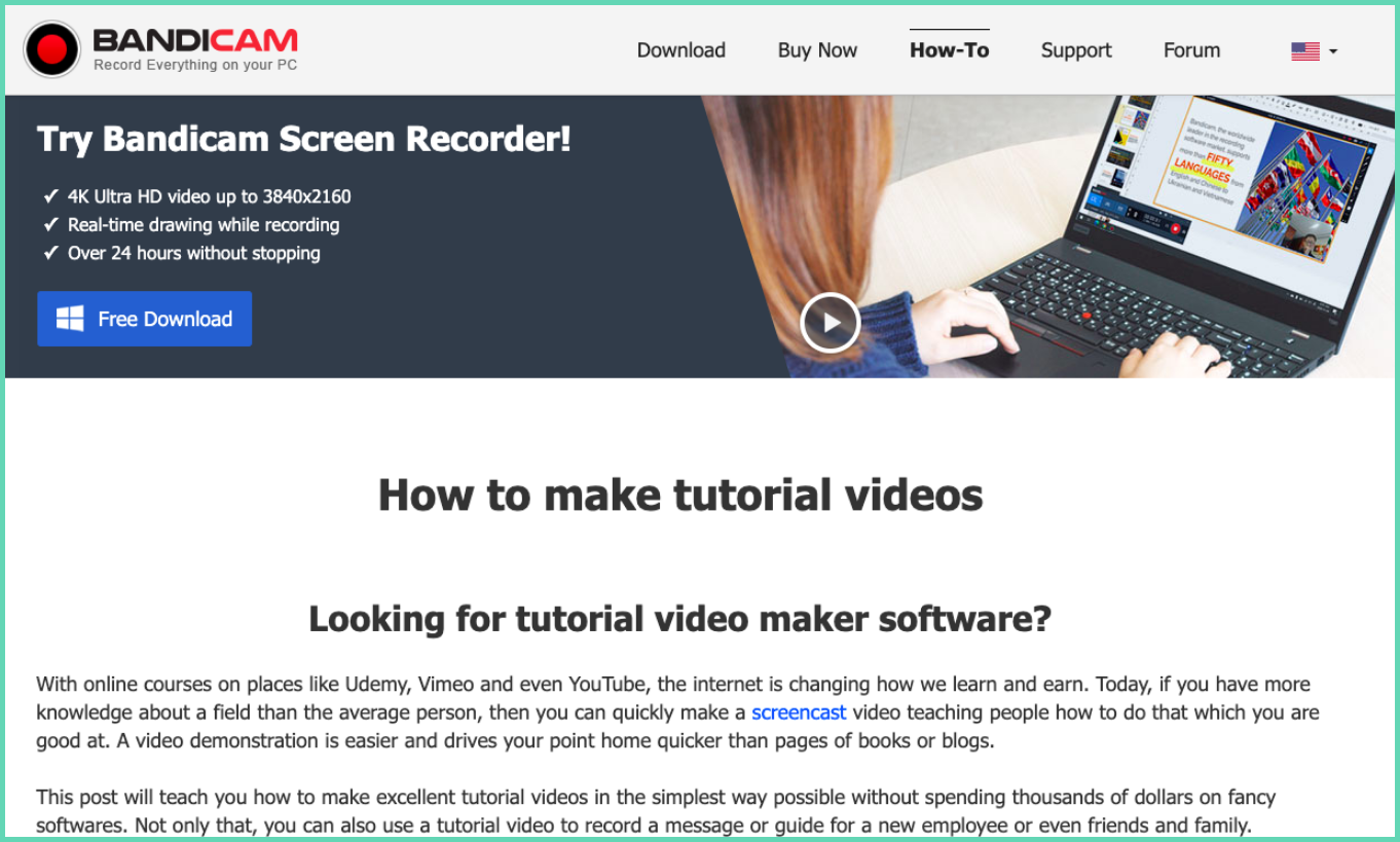 Best Software to Create Video Tutorials ~ Bandicam