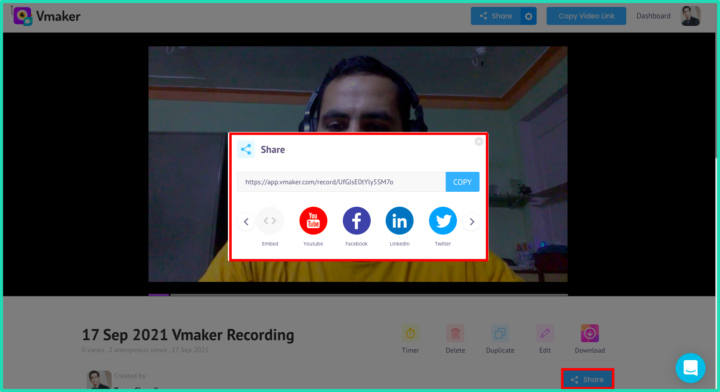 Share your training video instantly
