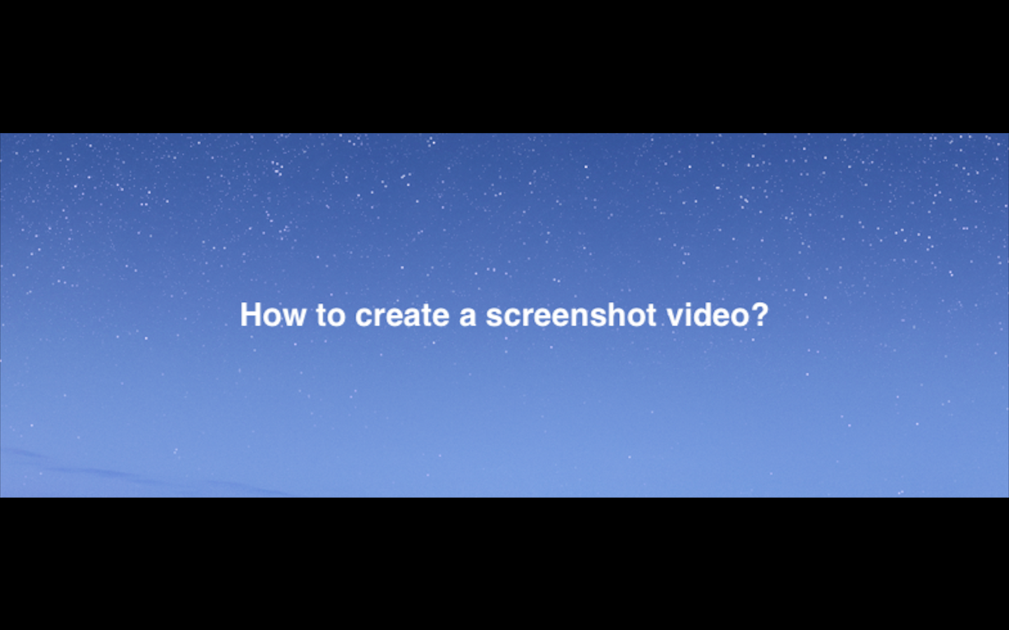 how to create a video screenshot