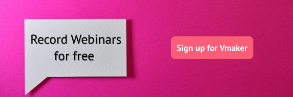How to record webinars: Sign up page