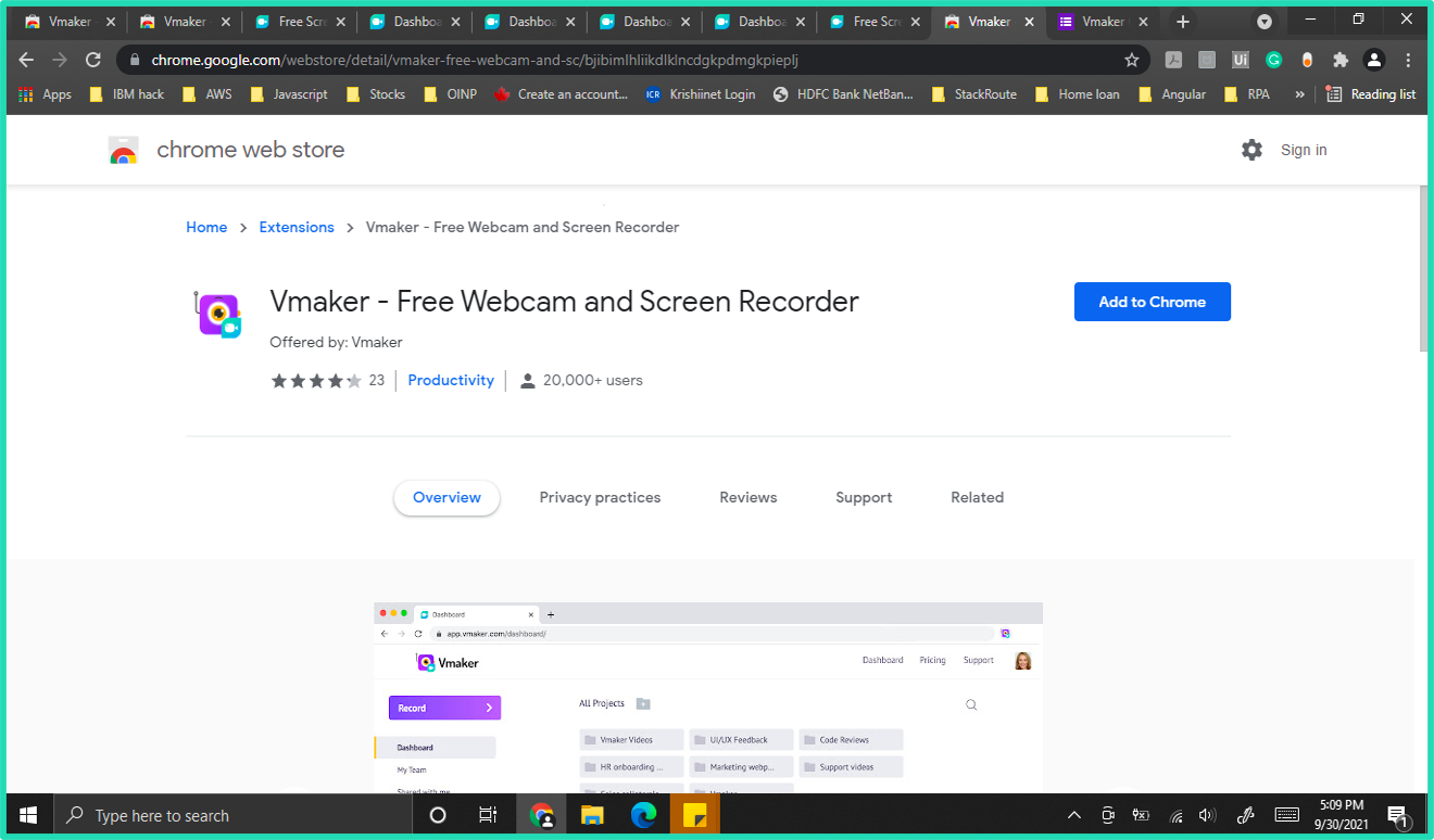 Download Vmaker screen recorder to record your webinars 