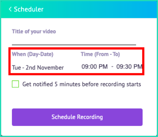 Vmaker Zoom recording scheduler 