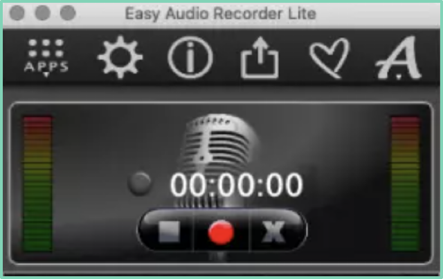 Record internal audio on Mac using easy audio recorder lite