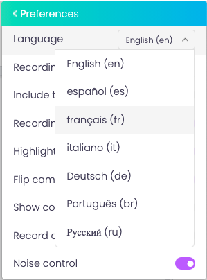 Choose your language