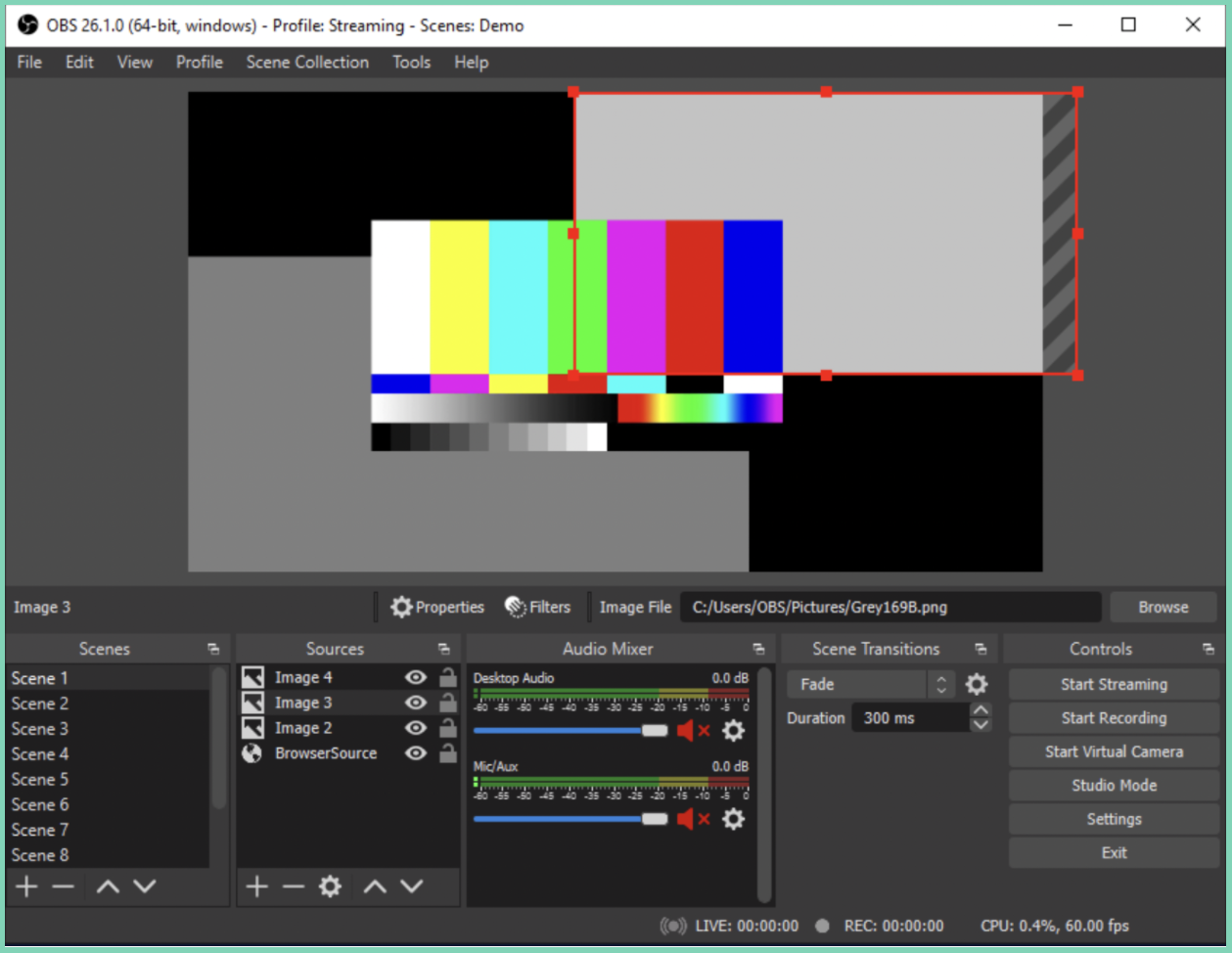 Skype video recorder: Obs studio image