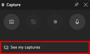 recordings by clicking on See my captures option