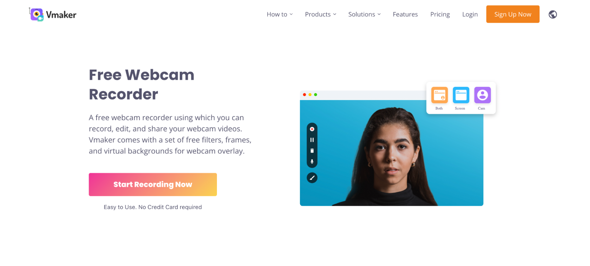 Vmaker's Webcam Recorder