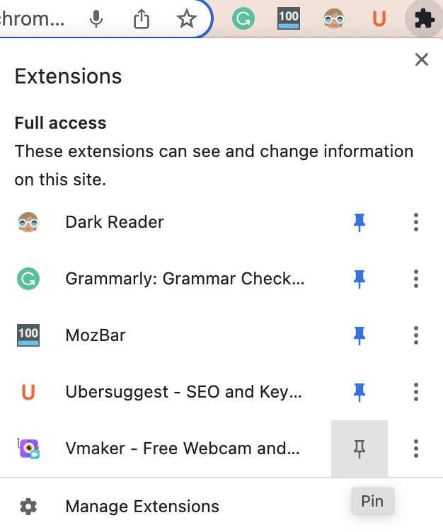 Vmaker chrome extension