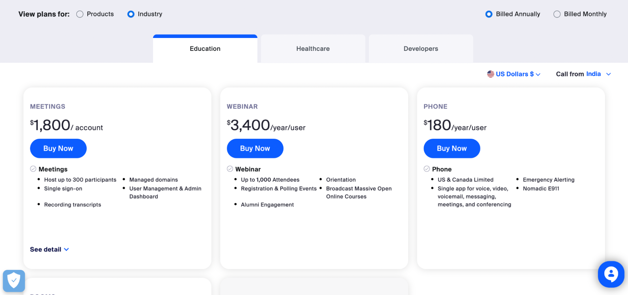 Zoom pricing