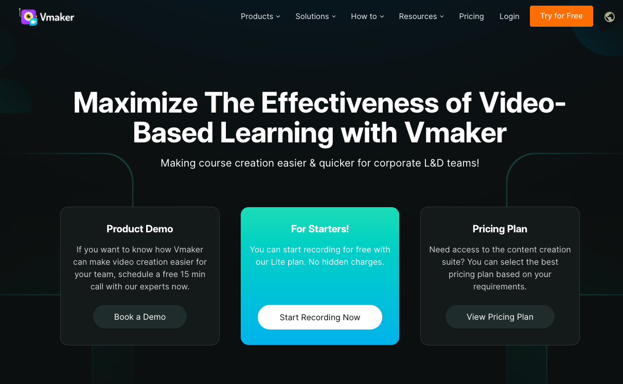 Vmaker Screen Recorder for Teachers
