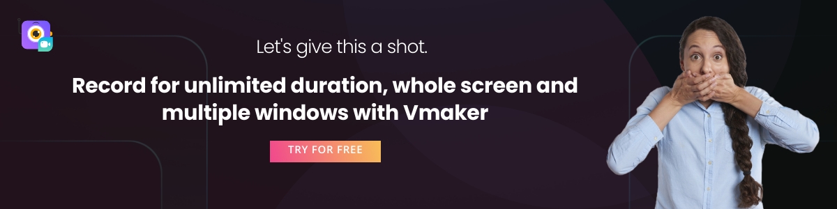Record screen and multiple windows with Vmaker