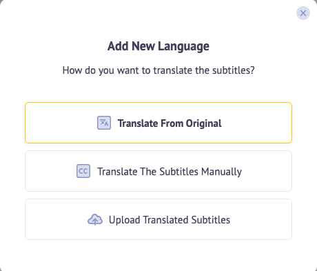 manually or upload an external subtitle file
