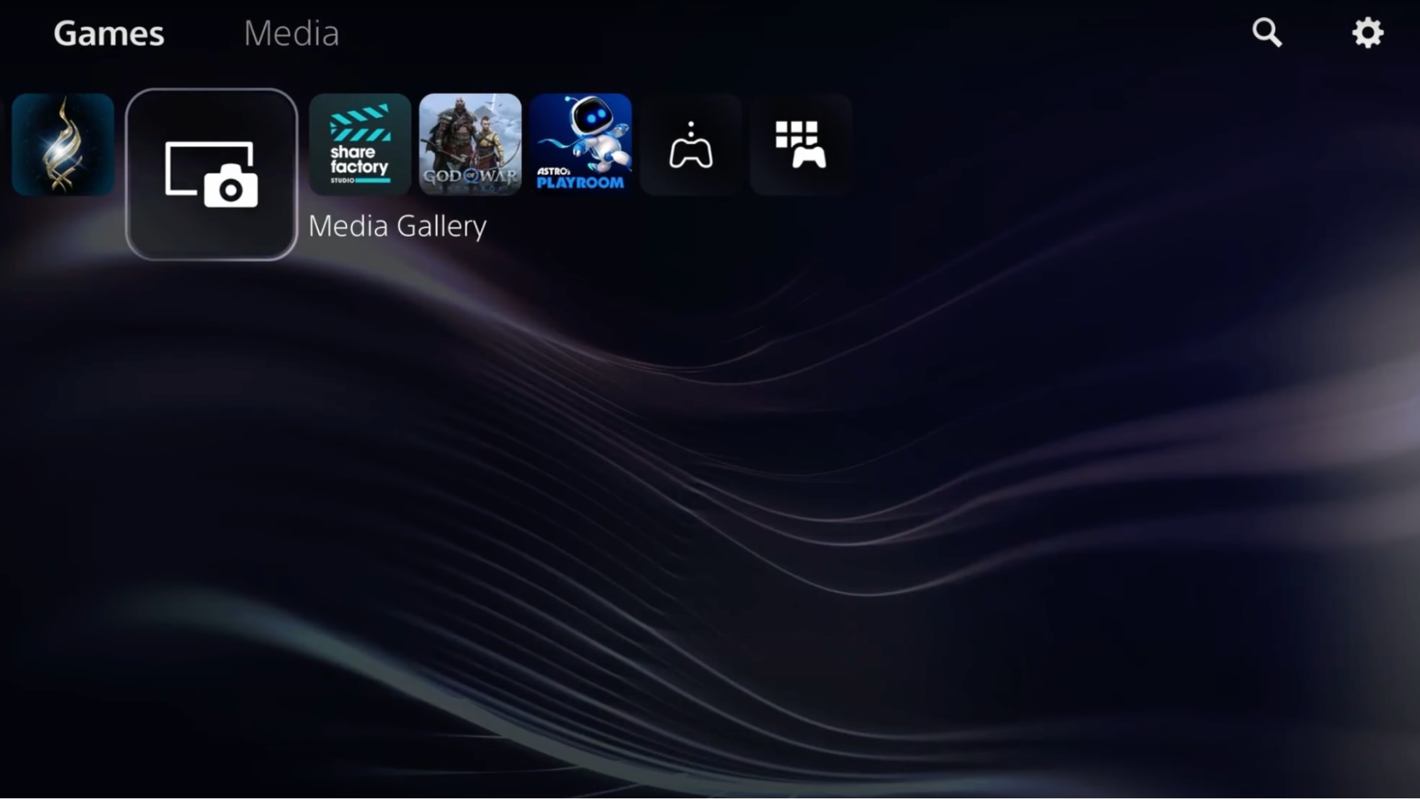 select the Media gallery icon