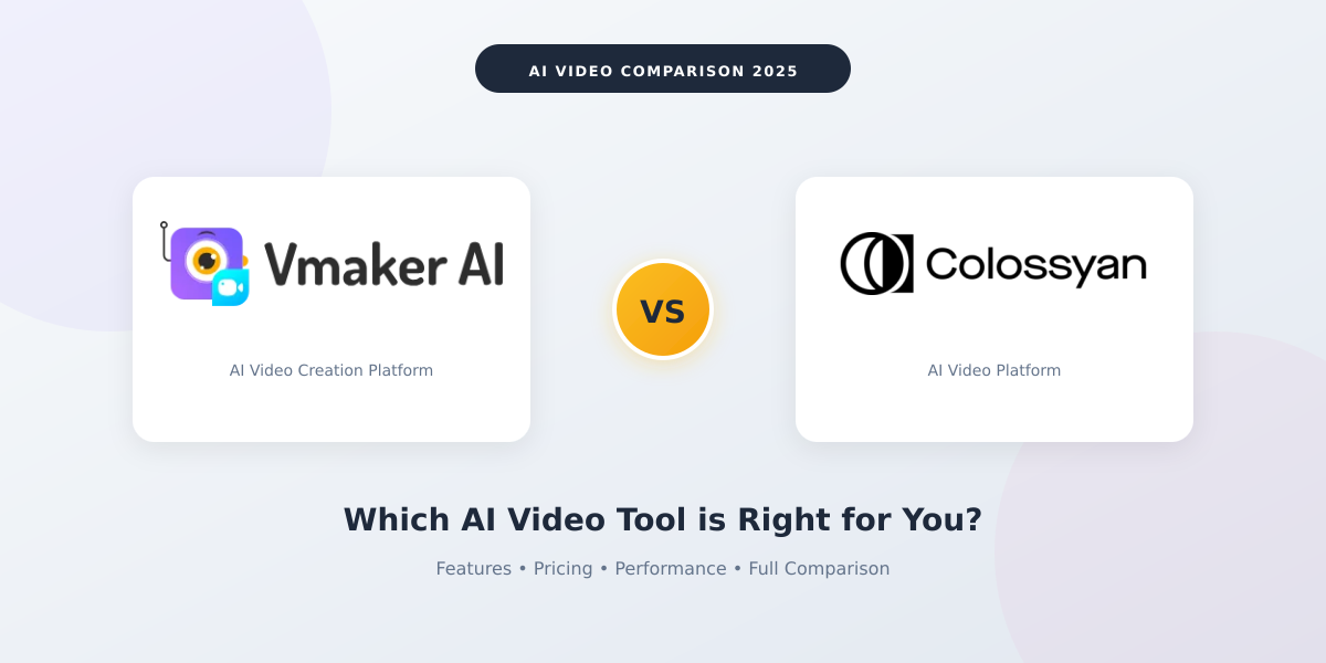 AI Avatars - Vmaker AI vs Colossyan