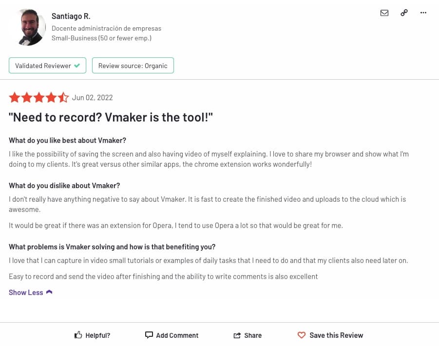 Customer review