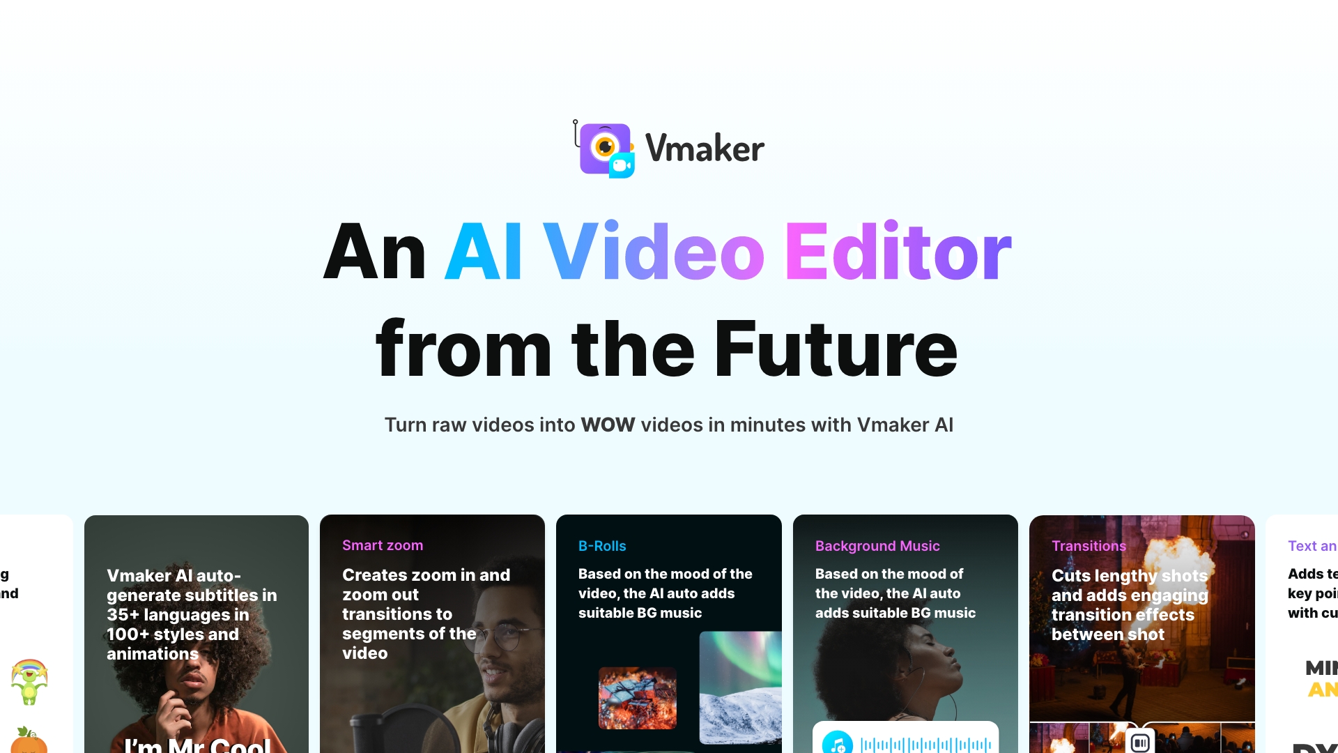 Award Winning AI Video Editor: Free, Online, No Watermark